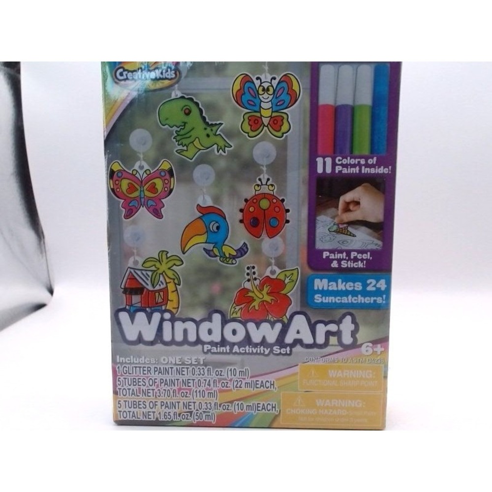 Creative Kids - Window Paint Art Stickers Kit , Makes 24 Suncatchers, BNIB